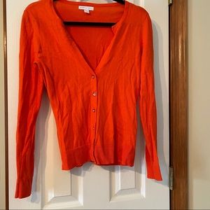 NY&C Orange Cardigan with Glitter Buttons